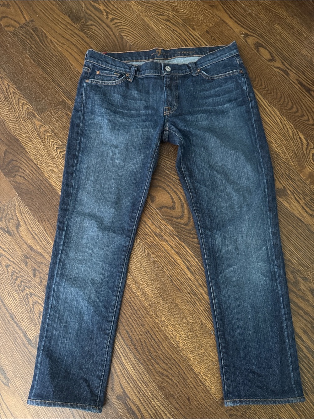 7 For All Mankind Dark Blue Skinny Jeans